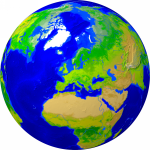 Globe (Europe-centered)